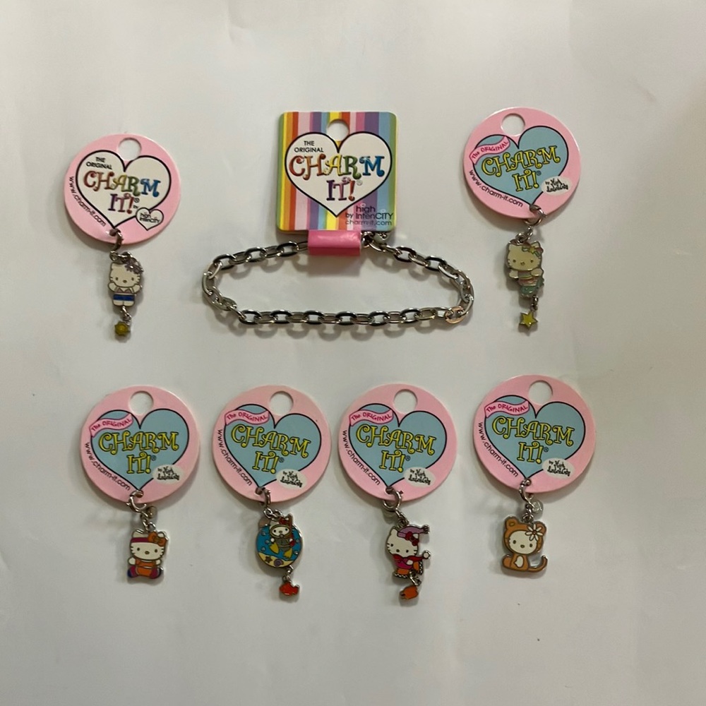CHARM IT bracelet and 6 charms NWT